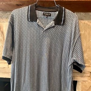 Vintage YSL Homme Textured Short Sleeve Polo